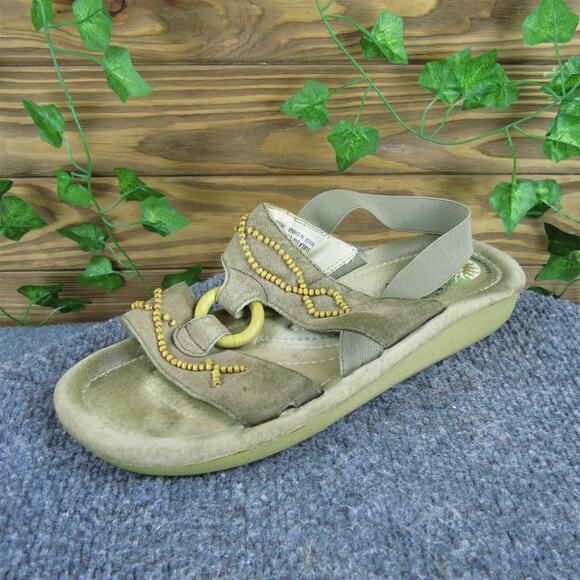 Earth Women's Nile Gladiator Brown Leather Sz 8.5 Wide Used 2025‎ - Picture 1 of 6